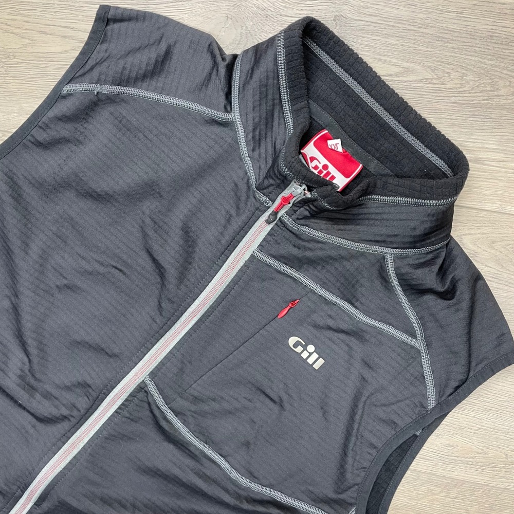 Gill Vest Mens XXL Black Gray Full Zip Tech Marine Sailing 1345